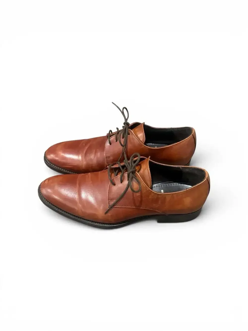 Bruno Magli Men’s Brown Leather Derby Dress Shoes Sz 8.5 Made in Portugal Luxury